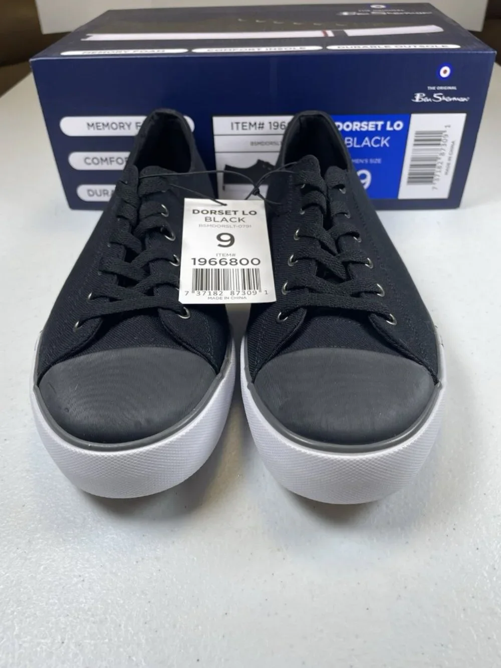 Ben Sherman Dorset Men’s Casual Sneakers Black Lace Up Shoes